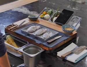 Kitchen Cutting Board With Trays Storage Box