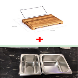 Kitchen Cutting Board With Trays Storage Box