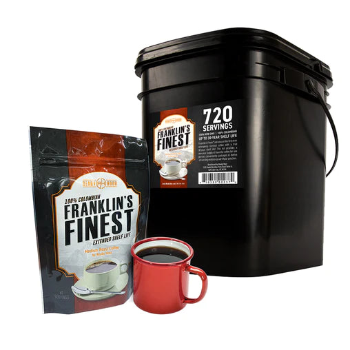 Franklin's Finest Survival Coffee by Ready Hour (720 servings, 1 bucket)