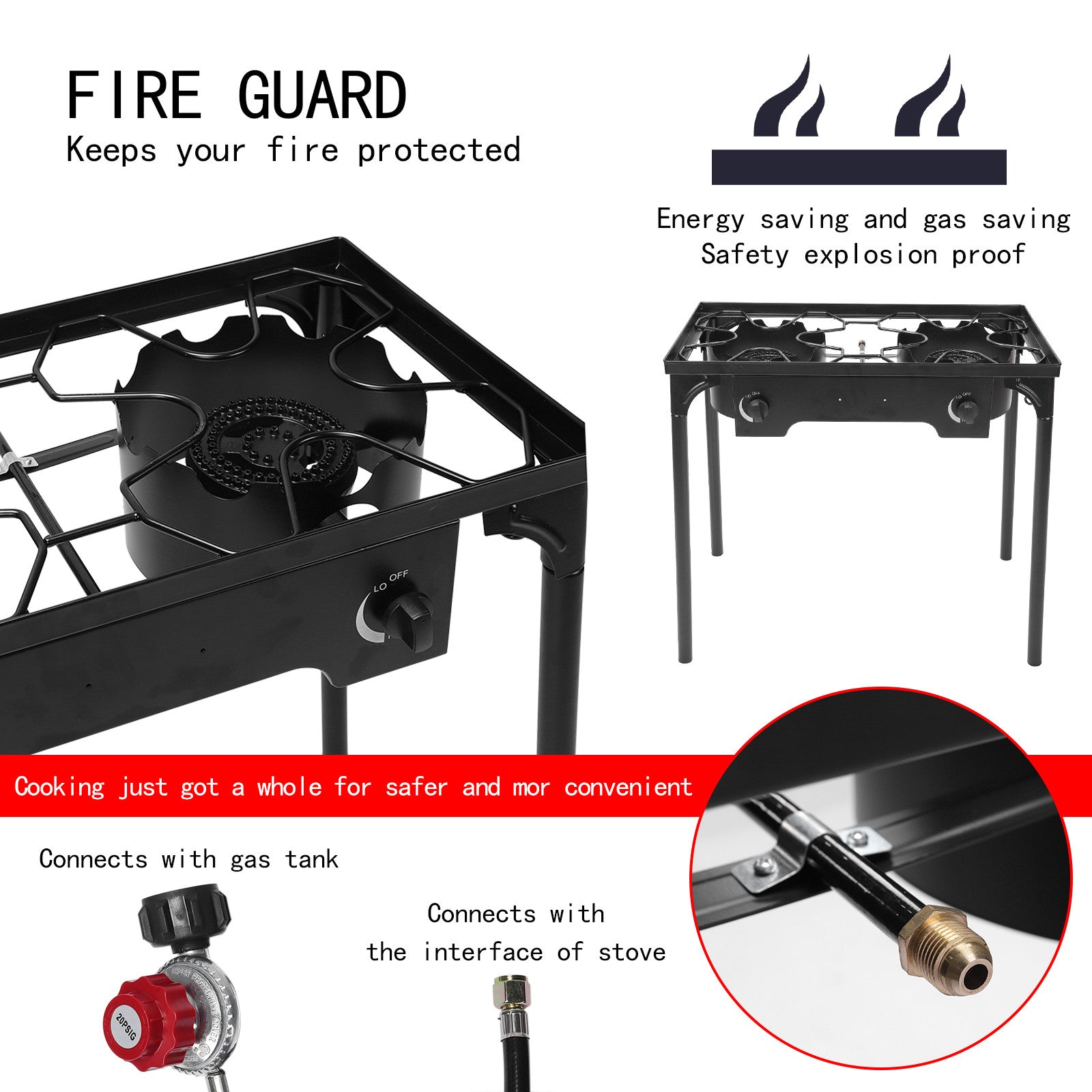 Patio Double Burner & Carry Bag 2 Burner Gas Stove