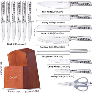 Stainless Steel 15 Piece Knife Sets