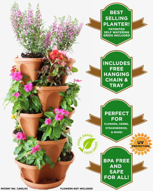 Nature's Distributing Stacking Planters - 5 Tier